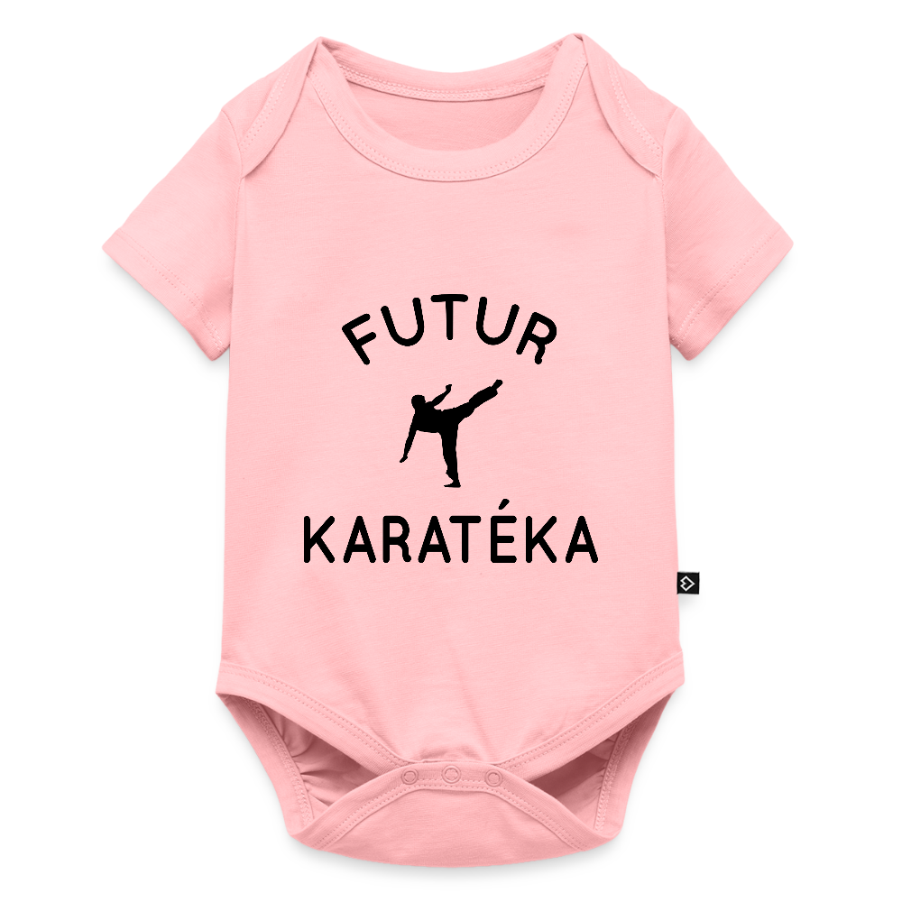 Body Bébé bio manches courtes - Futur karatéka - rose