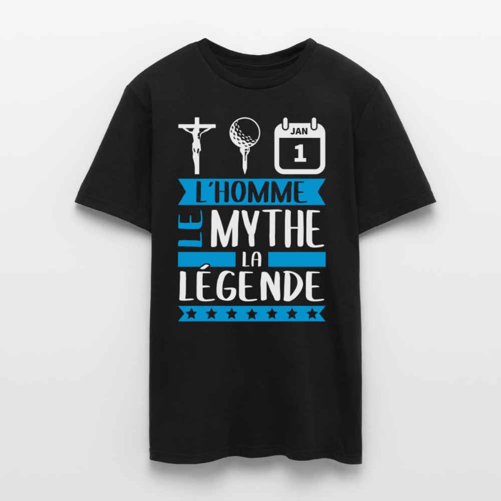 T-shirt homme Christian rébus – L’homme, le mythe, la légende - noir