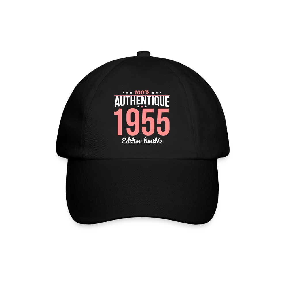 Casquette classique - Anniversaire 70 Ans - 100% Authentique 1955 - noir/noir