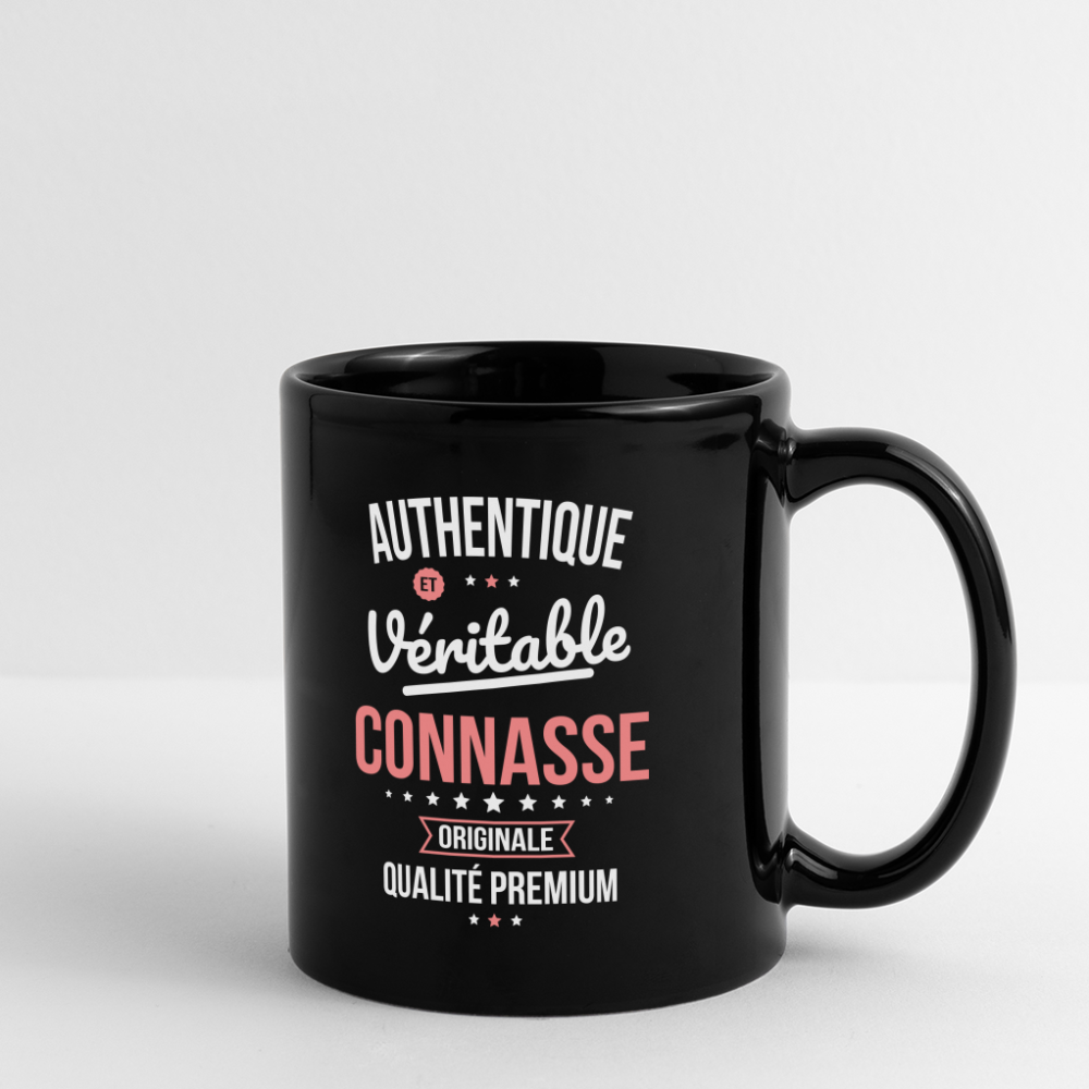 Mug uni - Authentique et véritable Connasse - noir
