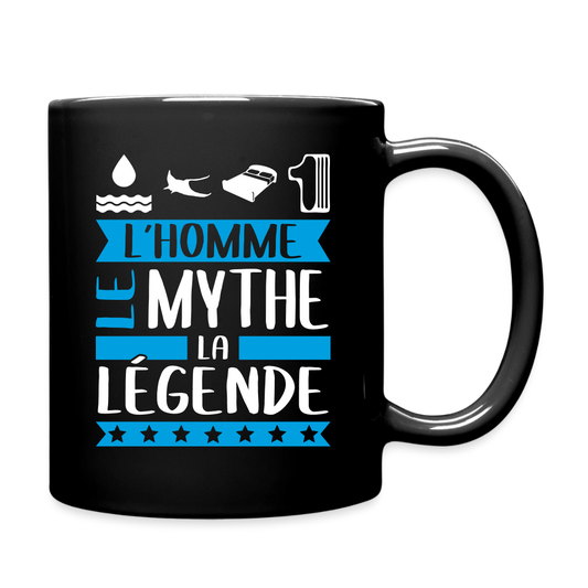 Mug uni Aurélien rébus – L’homme, le mythe, la légende - noir