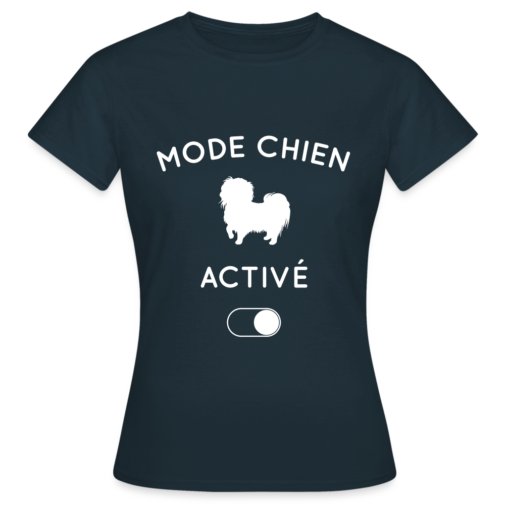 T-shirt Femme - Mode chien activé - marine