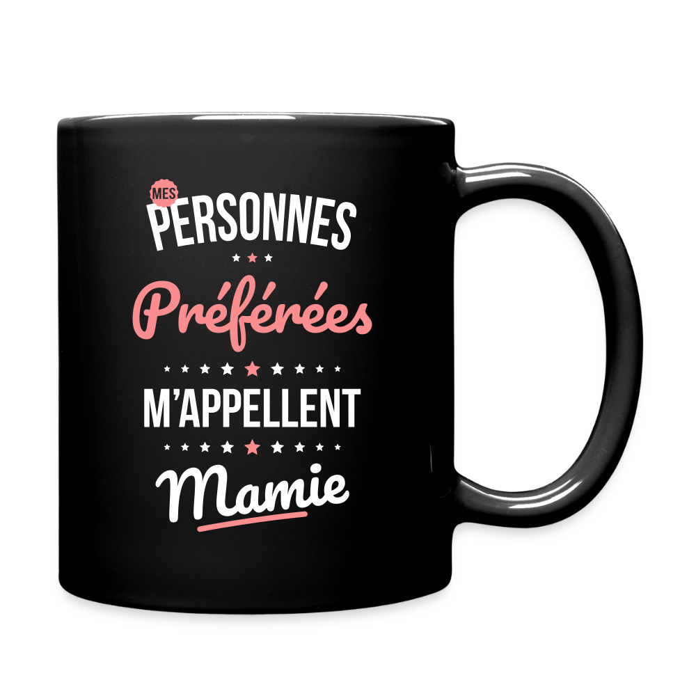 Mug uni - Mes personnes préférées m'appellent Mamie - noir