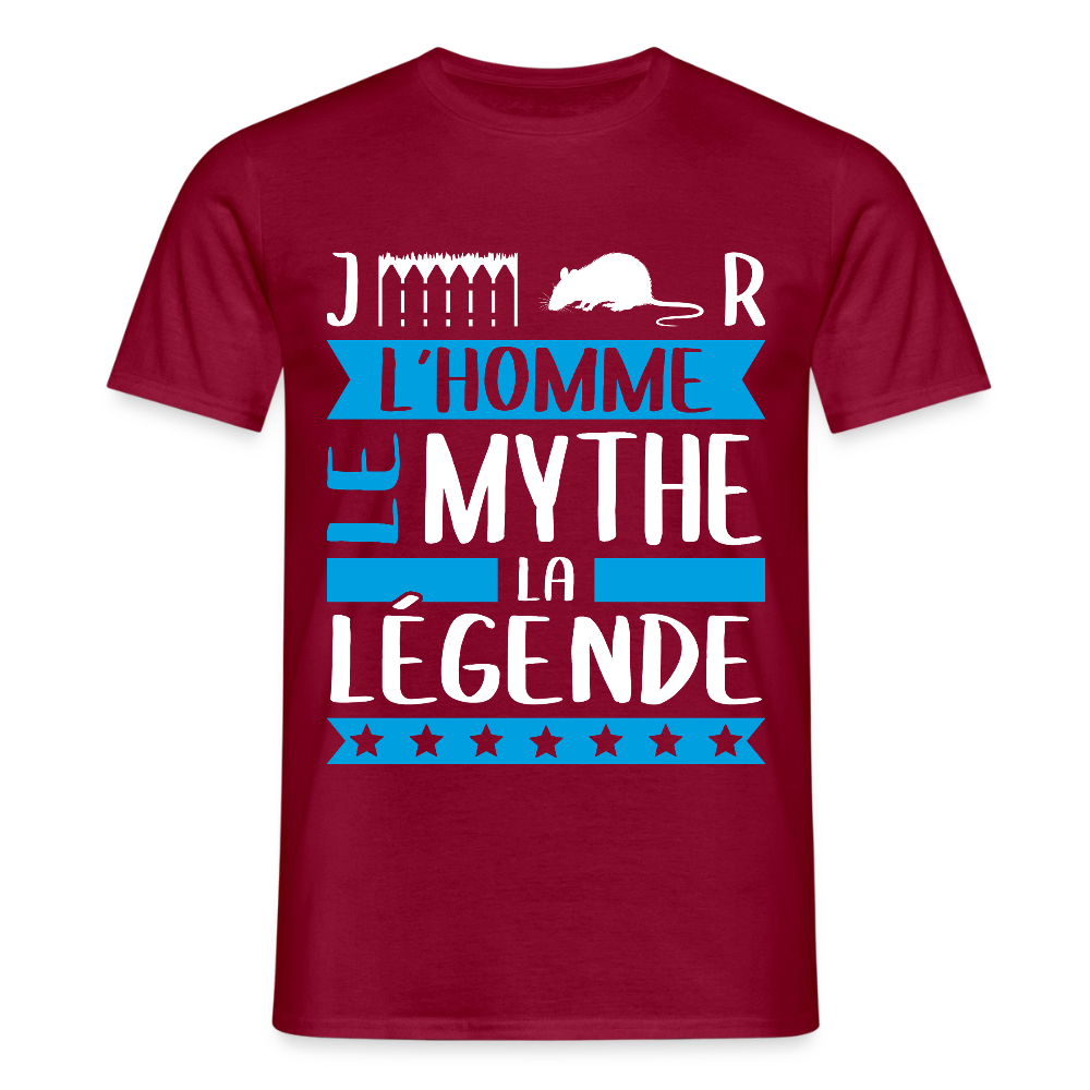 T-shirt homme Gérard rébus – L’homme, le mythe, la légende - rouge brique
