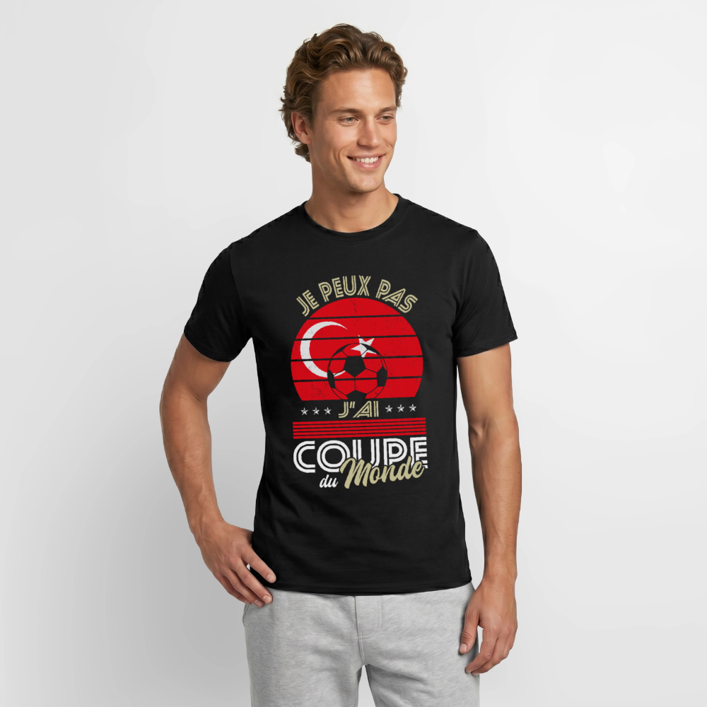 T-shirt Homme - Je peux pas j'ai Coupe du Monde - Turquie - noir