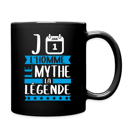 Mug uni Jean rébus – L’homme, le mythe, la légende - noir