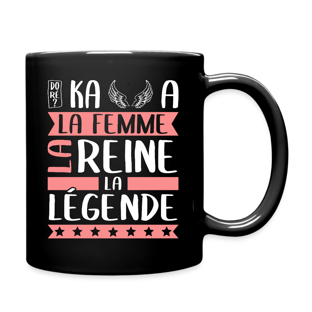 Mug uni Michaëlla rébus – La femme, la reine, la légende - noir