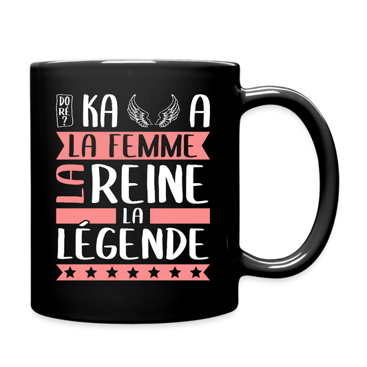 Mug uni Michaëlla rébus – La femme, la reine, la légende - noir