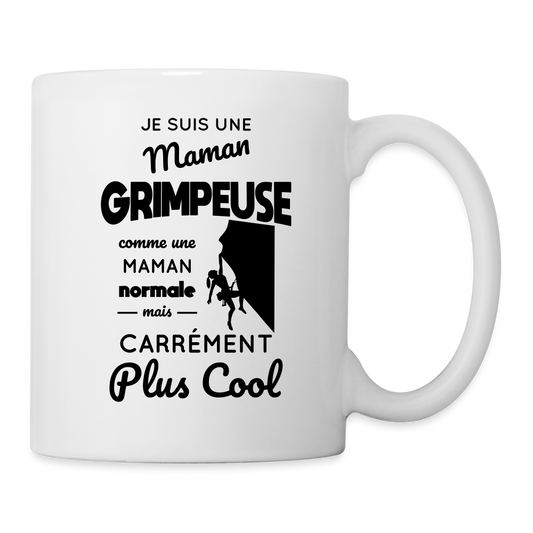 Mug blanc - Maman grimpeuse plus cool - blanc