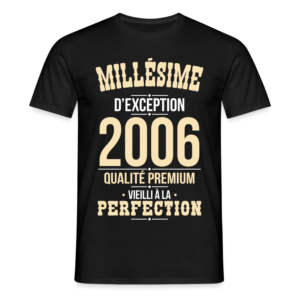 T-shirt Homme 20 Ans 2006 – Millésime d’Exception - noir