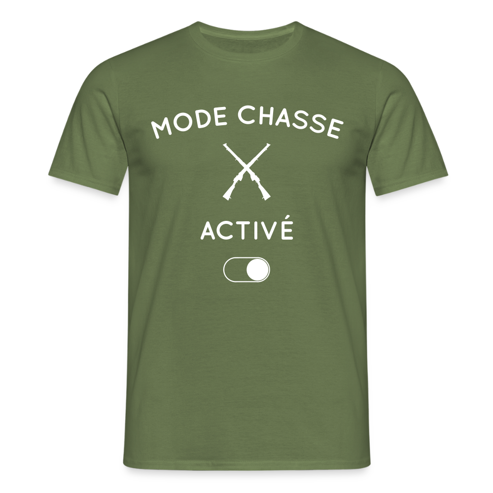 T-shirt Homme - Mode chasse activé - vert militaire