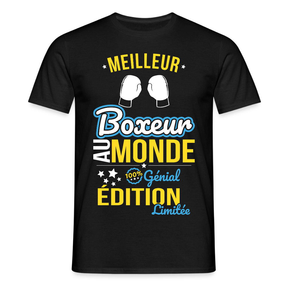 T-shirt Homme - Meilleur Boxeur au monde - 100% génial - noir