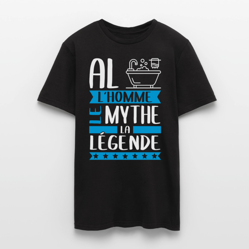 T-shirt homme Albin rébus – L’homme, le mythe, la légende - noir