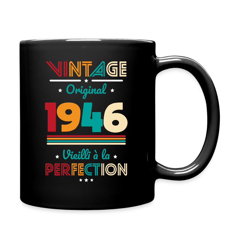 Mug anniversaire homme 80 ans – Vintage, original, 1946 - noir