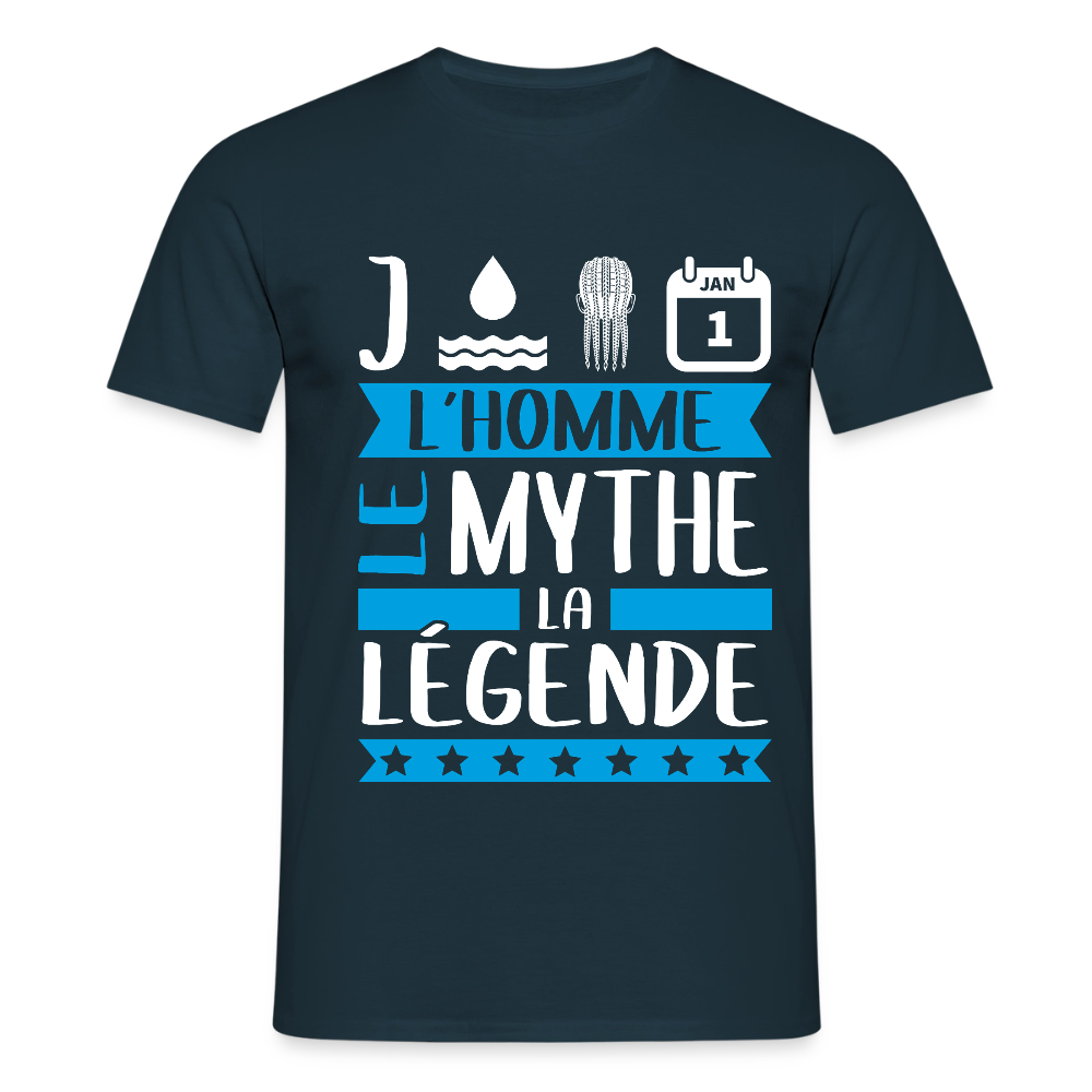 T-shirt homme Jonathan rébus – L’homme, le mythe, la légende - marine