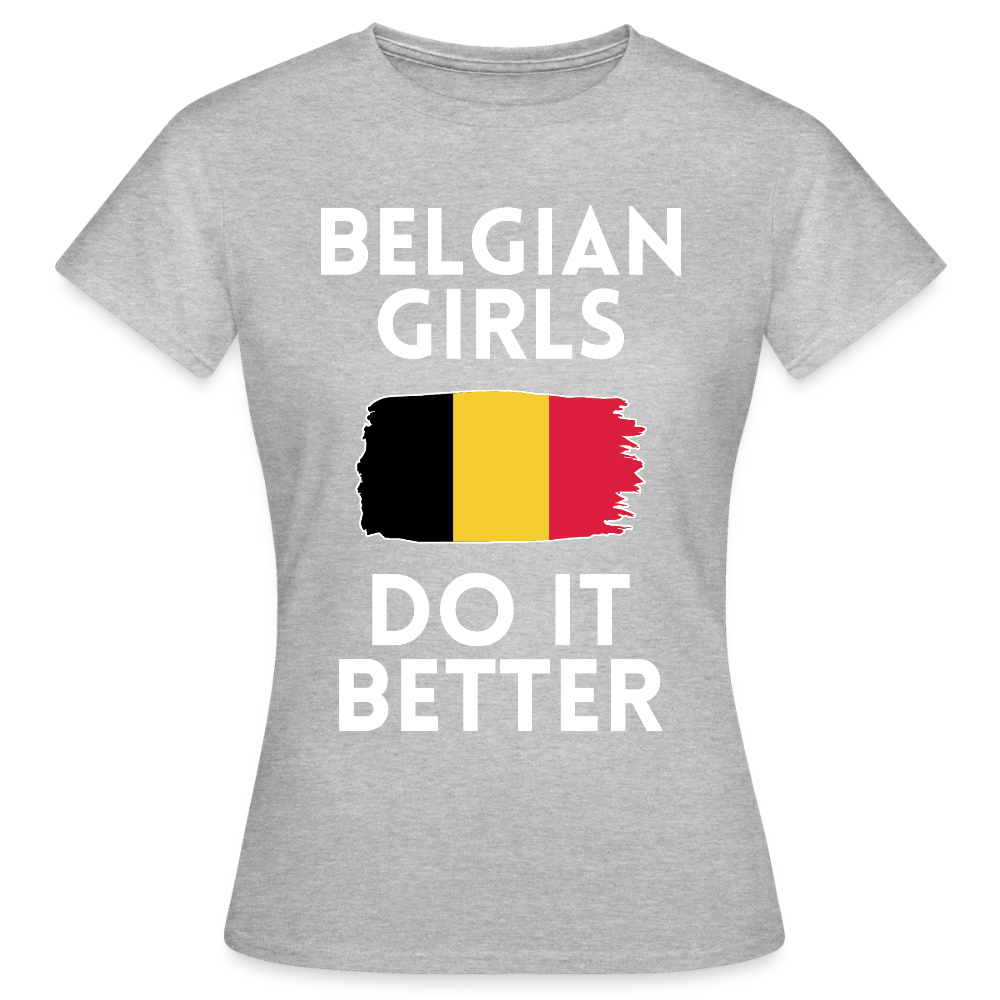 T-shirt femme - Belgian Girls Do It Better - gris chiné