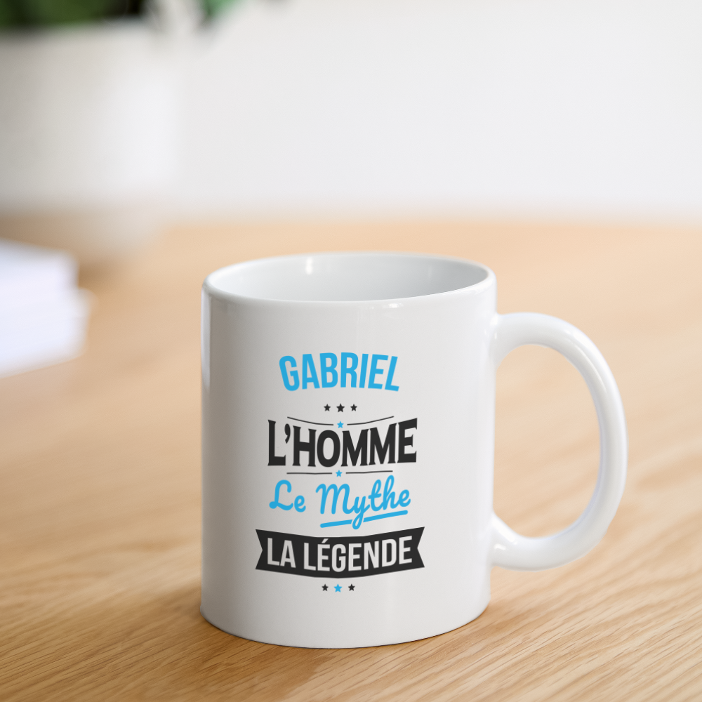 Mug blanc - Gabriel - l'Homme - le Mythe - la Légende - blanc