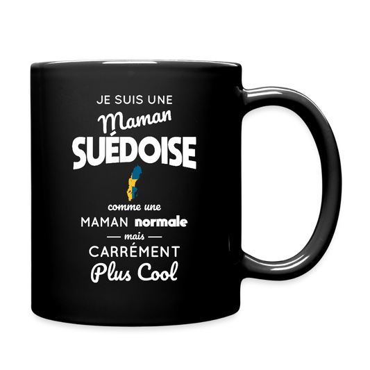 Mug uni - Maman Suédoise plus cool - noir