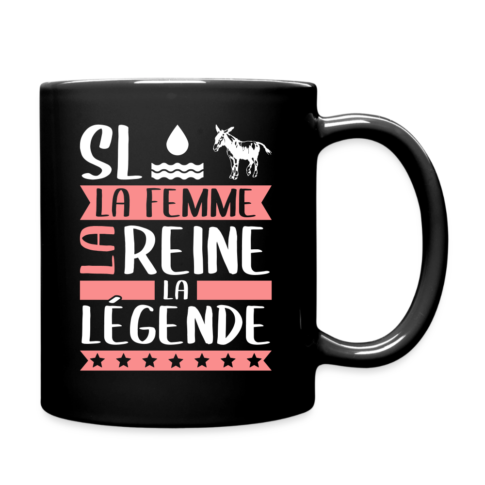 Mug uni Sloane rébus – La femme, la reine, la légende - noir