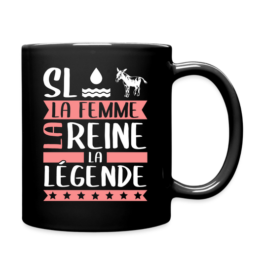 Mug uni Sloane rébus – La femme, la reine, la légende - noir