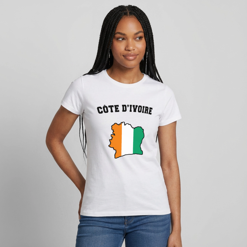 T-shirt Femme coloris clair - Côte d'Ivoire - blanc