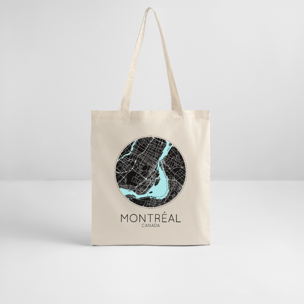 Tote Bag Montréal Bio Coloris Clair – Plan de Montréal - écru doux
