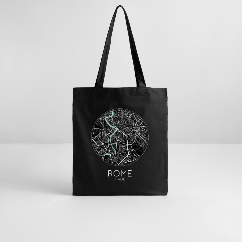 Tote Bag Rome Bio – Plan de Rome - noir