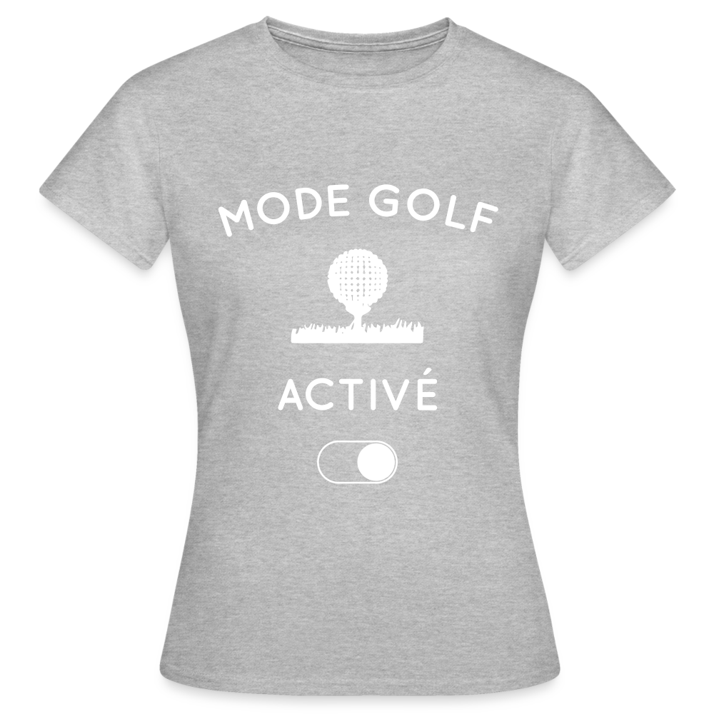 T-shirt Femme - Mode golf activé - gris chiné
