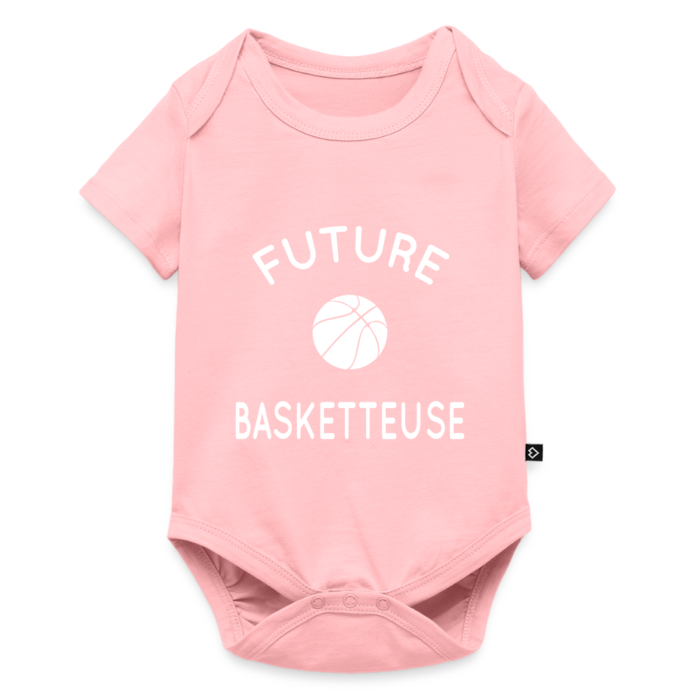 Body Bébé bio manches courtes - Future basketteuse - rose