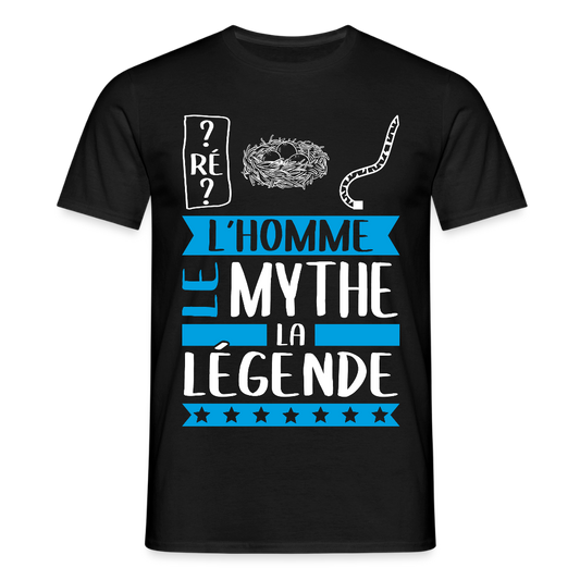 T-shirt homme Dominique rébus – L’homme, le mythe, la légende - noir