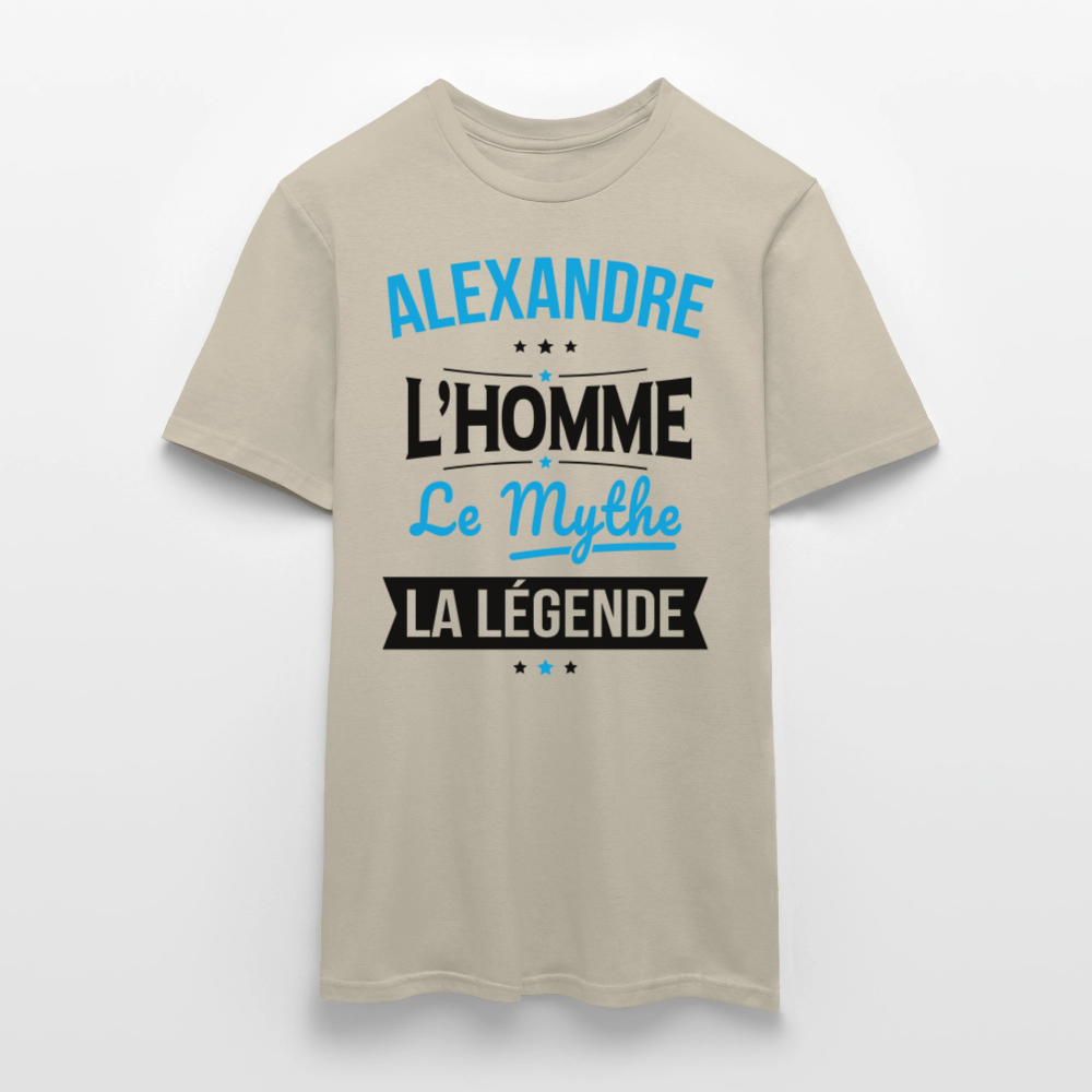T-shirt Homme - Alexandre - l'Homme - le Mythe - la Légende - beige sable