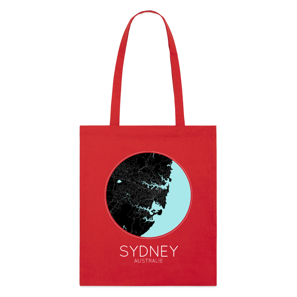 Tote Bag Sydney Bio – Plan de Sydney - rouge