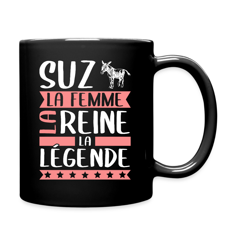 Mug uni Suzanne rébus – La femme, la reine, la légende - noir