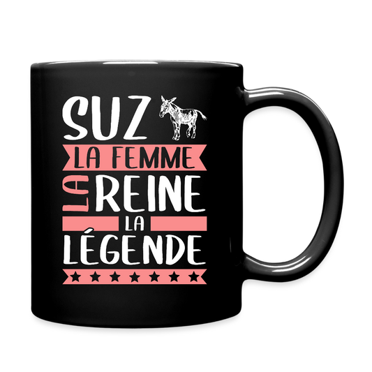Mug uni Suzanne rébus – La femme, la reine, la légende - noir