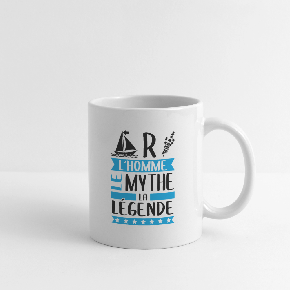 Mug blanc Martin rébus – L’homme, le mythe, la légende - blanc