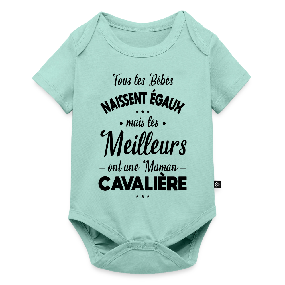 Body Bébé Humour Maman Cavalière – Idée Cadeau Équitation - menthe 