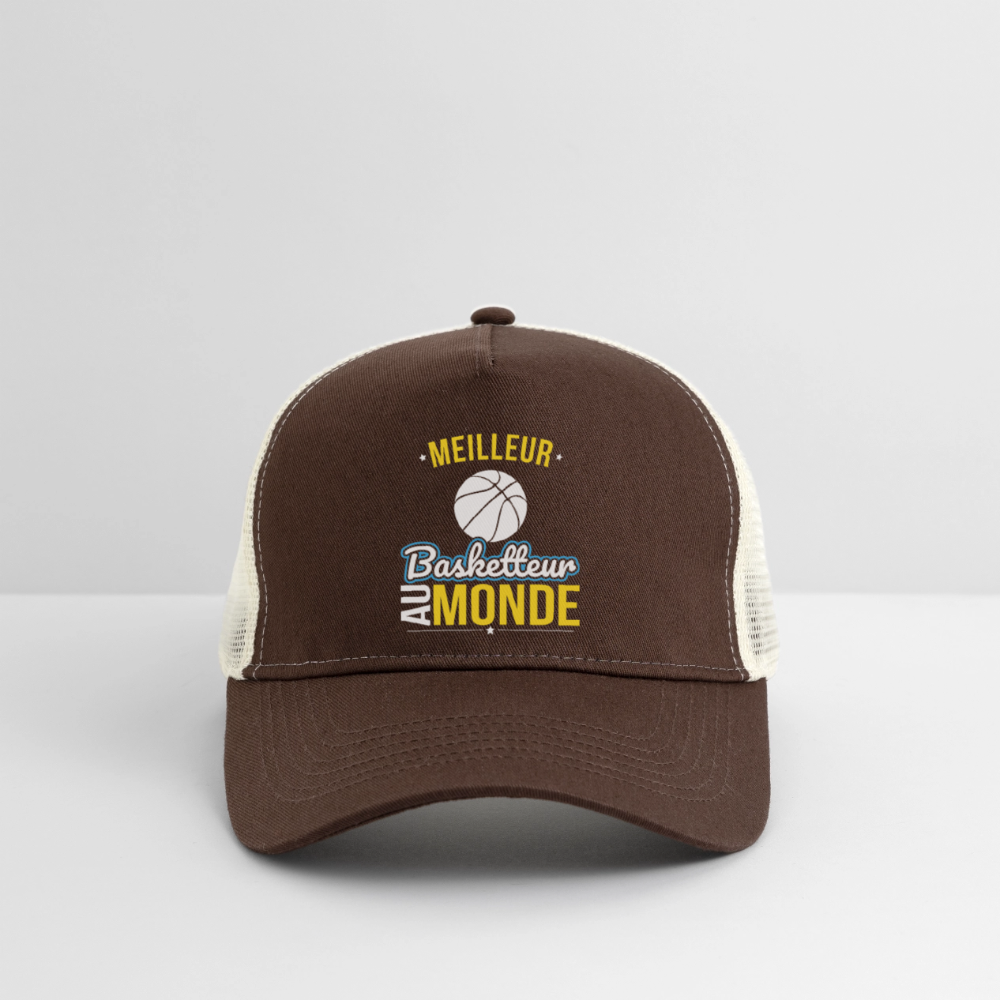 Casquette Trucker - Meilleur basketteur au monde - marron/beige