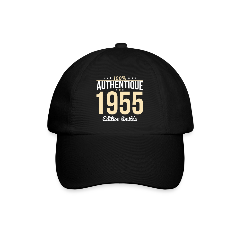 Casquette classique - Anniversaire 70 Ans - 100% Authentique 1955 - noir/noir