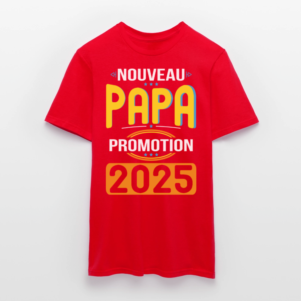 T-shirt Homme - Nouveau Papa - Promotion 2025 - rouge