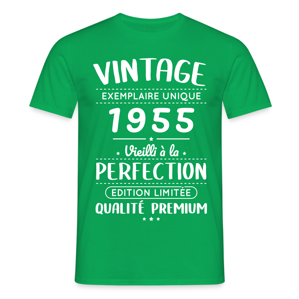 T-shirt Homme - Anniversaire 70 Ans - Vintage 1955 - vert