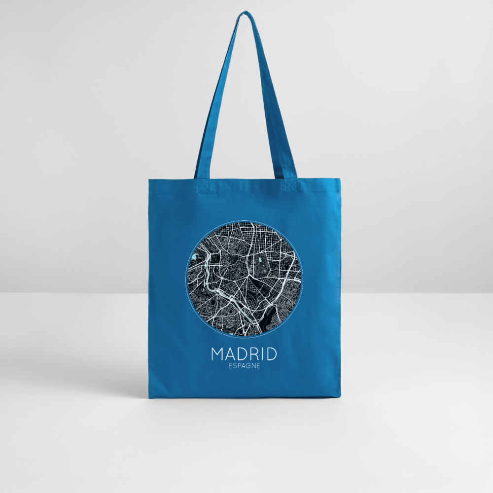 Tote Bag Madrid Bio – Plan de Madrid - bleu royal