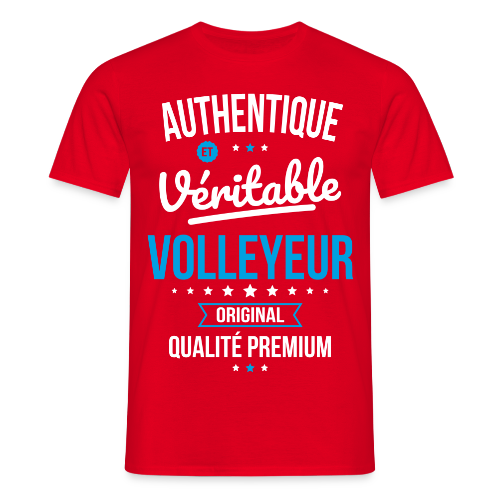 T-shirt Homme - Authentique et véritable Volleyeur - rouge