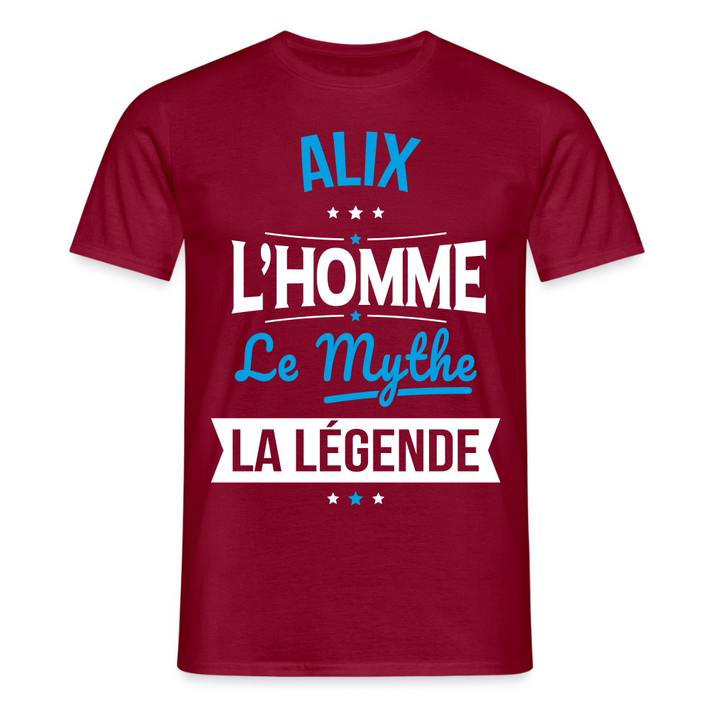 T-shirt Homme - Alix - l'Homme - le Mythe - la Légende - rouge brique