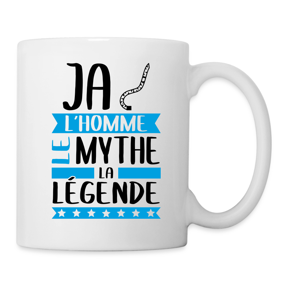 Mug blanc Jacques rébus – L’homme, le mythe, la légende - blanc