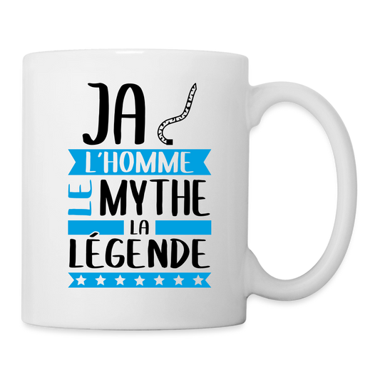 Mug blanc Jacques rébus – L’homme, le mythe, la légende - blanc