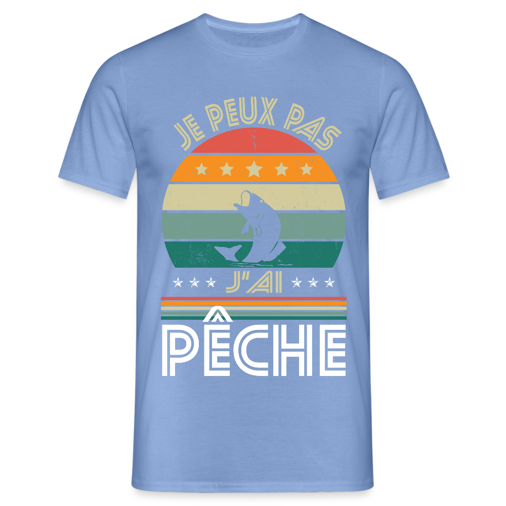 T-shirt Homme - Je peux pas j'ai Pêche - carolina blue
