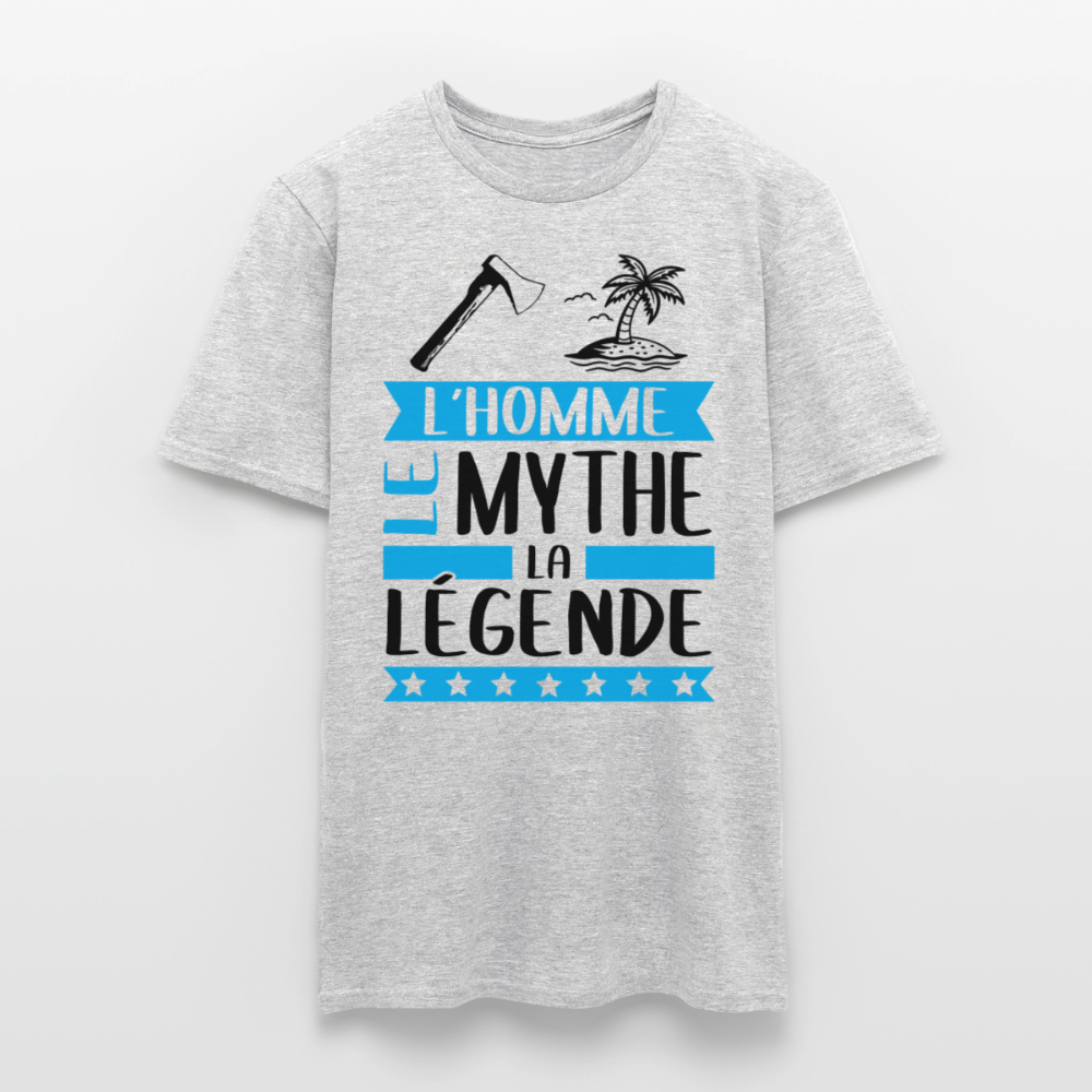 T-shirt homme coloris clair Achille rébus – Mythe et légende - gris chiné