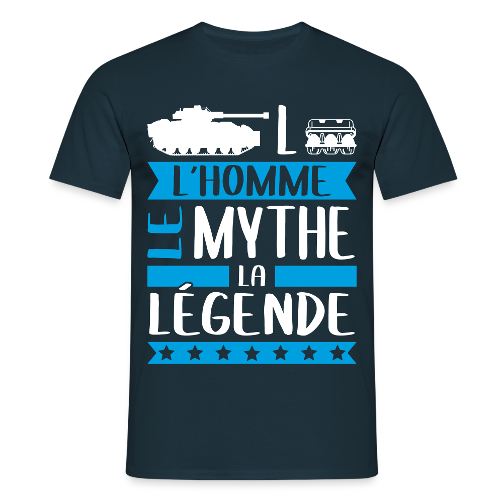T-shirt homme Charles rébus – L’homme, le mythe, la légende - marine