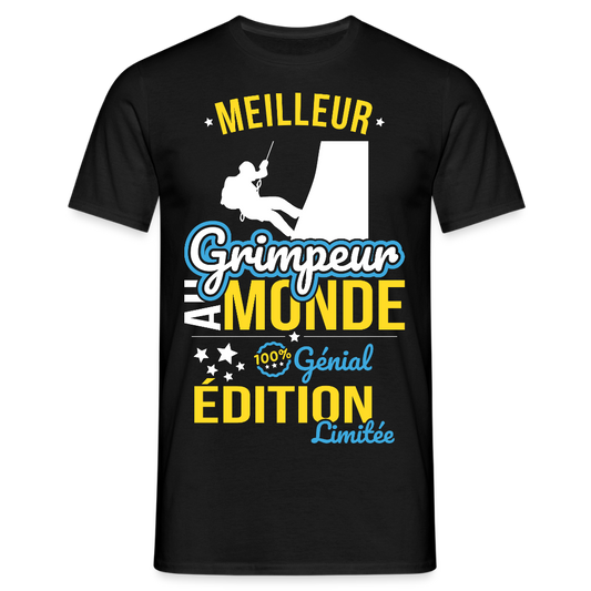 T-shirt Homme - Meilleur Grimpeur au monde - 100% génial - noir