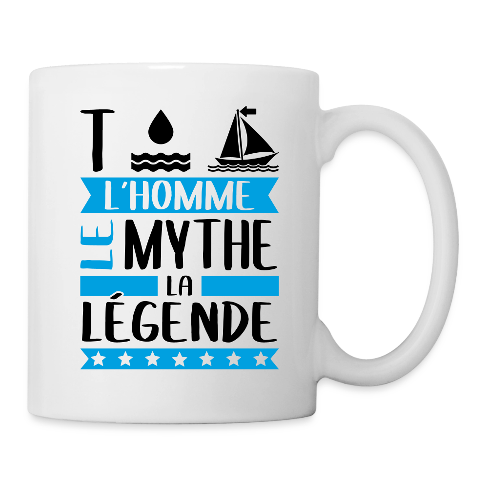 Mug blanc Thomas rébus – L’homme, le mythe, la légende - blanc